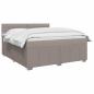 Preview: Boxspringbett mit Matratze Taupe 140 x 190 cm Stoff