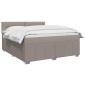 Preview: Boxspringbett mit Matratze Taupe 140 x 190 cm Stoff