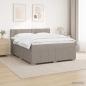 Preview: Boxspringbett mit Matratze Taupe 140 x 190 cm Stoff