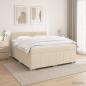 Preview: Boxspringbett mit Matratze Creme 140 x 200 cm Stoff