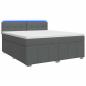 Preview: Boxspringbett mit Matratze Dunkelgrau 140 x 200 cm Stoff