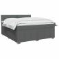 Preview: Boxspringbett mit Matratze Dunkelgrau 140 x 200 cm Stoff