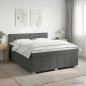 Preview: Boxspringbett mit Matratze Dunkelgrau 140 x 200 cm Stoff