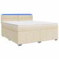 Preview: Boxspringbett mit Matratze Creme 140 x 200 cm Stoff