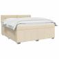 Preview: Boxspringbett mit Matratze Creme 140 x 200 cm Stoff