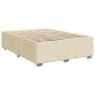 Preview: Boxspringbett mit Matratze Creme 140 x 200 cm Stoff