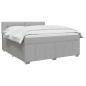 Preview: Boxspringbett mit Matratze Hellgrau 160 x 200 cm Stoff