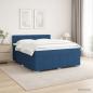 Preview: Boxspringbett mit Matratze mit Kopfteil Blau 160 x 200 cm Stoff