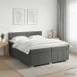 Preview: Boxspringbett mit Matratze Dunkelgrau 200 x 200 cm Stoff
