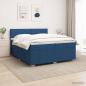 Preview: ARDEBO.de - Boxspringbett mit Matratze mit Kopfteil Blau 200 x 200 cm Stoff