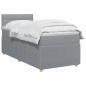 Preview: Boxspringbett mit Matratze Hellgrau 80 x 200 cm Stoff