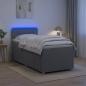 Preview: Boxspringbett mit Matratze Hellgrau 80 x 200 cm Stoff