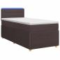 Preview: Boxspringbett mit Matratze Dunkelbraun 80 x 200 cm Stoff