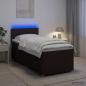 Preview: Boxspringbett mit Matratze Dunkelbraun 80 x 200 cm Stoff