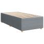 Preview: Boxspringbett mit Matratze Hellgrau 80 x 200 cm Stoff