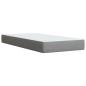Preview: Boxspringbett mit Matratze Hellgrau 80 x 200 cm Stoff