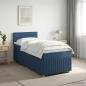 Preview: Boxspringbett mit Matratze mit Kopfteil Blau 90 x 190 cm Stoff