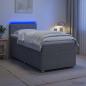 Preview: Boxspringbett mit Matratze Hellgrau 90 x 190 cm Stoff
