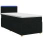 Preview: Boxspringbett mit Matratze Schwarz 90 x 190 cm Stoff