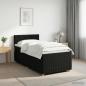 Preview: ARDEBO.de - Boxspringbett mit Matratze Schwarz 90 x 200 cm Stoff