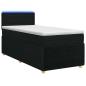 Preview: Boxspringbett mit Matratze Schwarz 100 x 200 cm Stoff