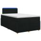 Preview: ARDEBO.de - Boxspringbett mit Matratze Schwarz 120 x 190 cm Stoff