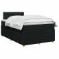 Preview: Boxspringbett mit Matratze Schwarz 120 x 190 cm Stoff