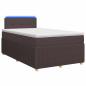 Preview: Boxspringbett mit Matratze Dunkelbraun 120 x 200 cm Stoff