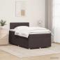 Preview: Boxspringbett mit Matratze Dunkelbraun 120 x 200 cm Stoff
