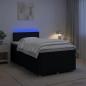 Preview: ARDEBO.de - Boxspringbett mit Matratze Schwarz 120 x 200 cm Stoff