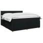 Preview: Boxspringbett mit Matratze Schwarz 140 x 190 cm Stoff
