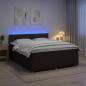 Preview: ARDEBO.de - Boxspringbett mit Matratze Dunkelbraun 140 x 190 cm Stoff