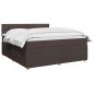 Preview: Boxspringbett mit Matratze Dunkelbraun 140 x 190 cm Stoff