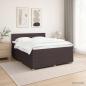 Preview: Boxspringbett mit Matratze Dunkelbraun 140 x 190 cm Stoff