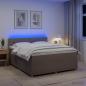 Preview: ARDEBO.de - Boxspringbett mit Matratze Taupe 140 x 190 cm Stoff