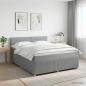 Preview: ARDEBO.de - Boxspringbett mit Matratze Hellgrau 140 x 200 cm Stoff