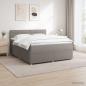 Preview: ARDEBO.de - Boxspringbett mit Matratze Taupe 140 x 200 cm Stoff