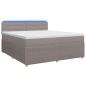 Preview: Boxspringbett mit Matratze Taupe 140 x 200 cm Stoff