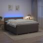 Preview: Boxspringbett mit Matratze Taupe 140 x 200 cm Stoff