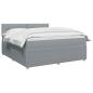 Preview: Boxspringbett mit Matratze Hellgrau 140 x 200 cm Stoff