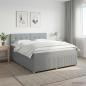 Preview: Boxspringbett mit Matratze Hellgrau 140 x 200 cm Stoff