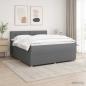 Preview: Boxspringbett mit Matratze Dunkelgrau 140 x 200 cm Stoff