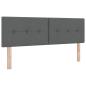 Preview: Boxspringbett mit Matratze Dunkelgrau 140 x 200 cm Stoff
