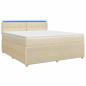 Preview: Boxspringbett mit Matratze Creme 140 x 200 cm Stoff