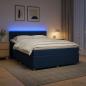 Preview: ARDEBO.de - Boxspringbett mit Matratze mit Kopfteil Blau 140 x 200 cm Stoff