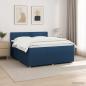 Preview: Boxspringbett mit Matratze mit Kopfteil Blau 140 x 200 cm Stoff