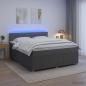 Preview: ARDEBO.de - Boxspringbett mit Matratze Dunkelgrau 160 x 200 cm Stoff