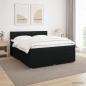 Preview: ARDEBO.de - Boxspringbett mit Matratze Schwarz 180 x 200 cm Stoff