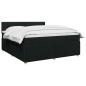 Preview: Boxspringbett mit Matratze Schwarz 180 x 200 cm Stoff