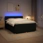 Preview: Boxspringbett mit Matratze Schwarz 180 x 200 cm Stoff
